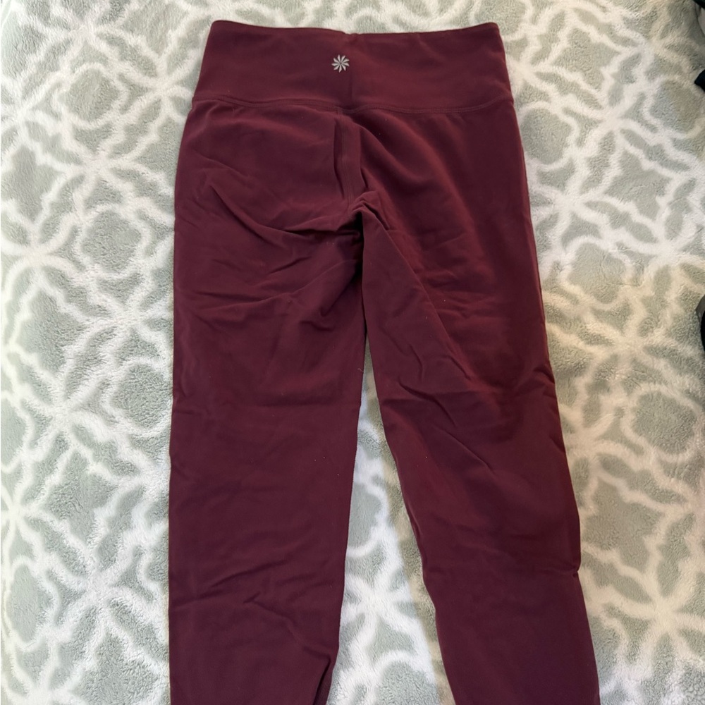 Maroon Cropped Leggings